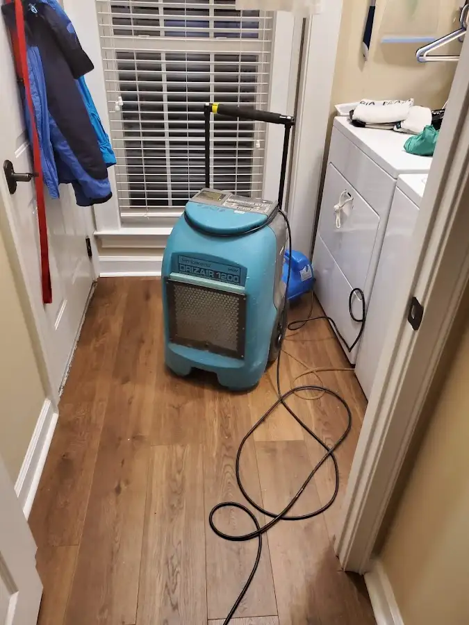 Commercial dehumidifier deployed for Flood Damage Cleanup in Reading